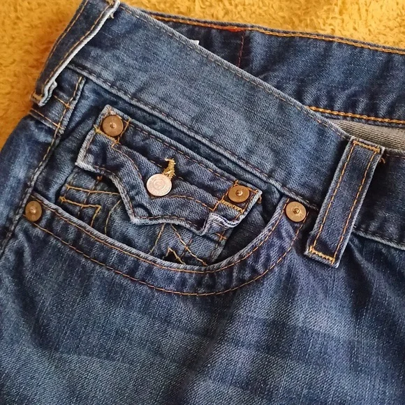 True Religion Billy bootcut mens jeans dark wash 38 29 - Picture 14 of 15